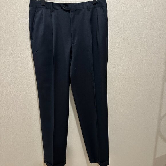 Kirkland Navy Blue Wool Dress Slacks - Picture 3 of 7